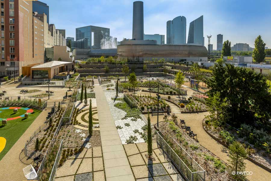 Courbevoie, Square Nelson Mandela - Réalisation PAVECO