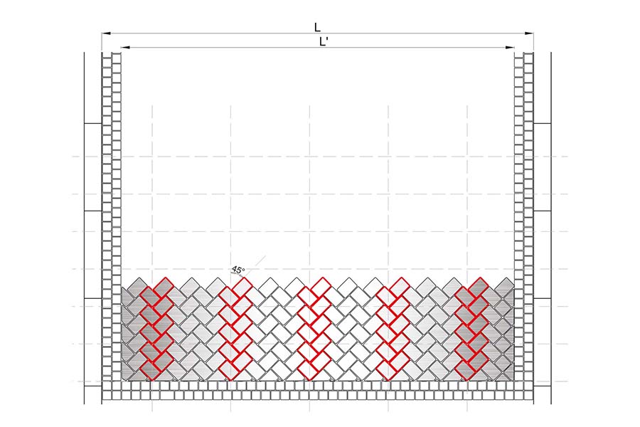 App en chevrons dessin site