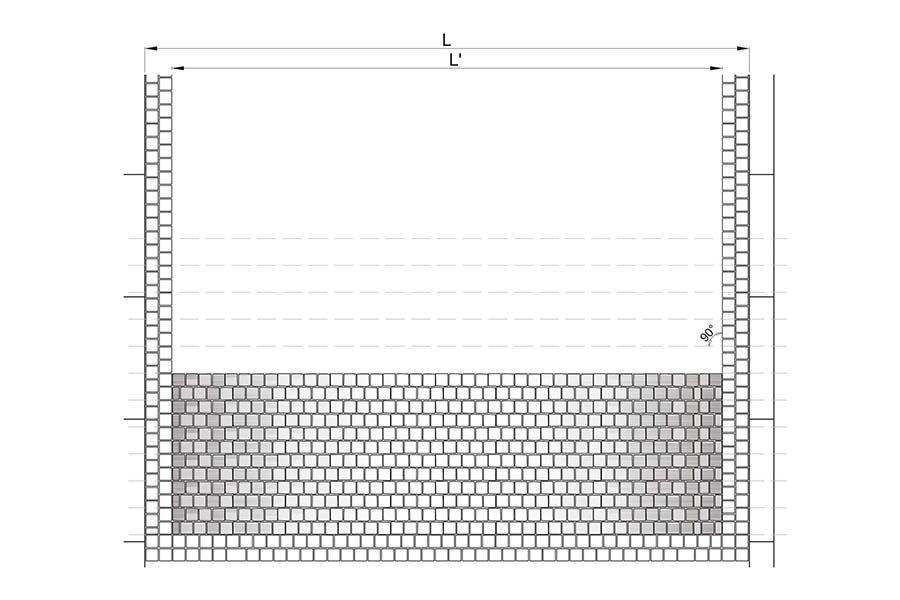 Appareillage en ranges droites à joints décalés site